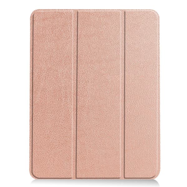 Til iPad Air 11 (2024) Etui Tre - fold Stativ Tablet Cover med Pen Holder Pink gold