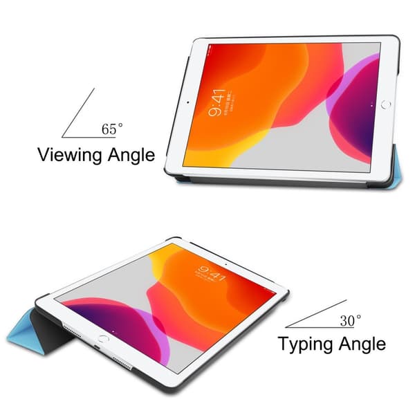 Apple iPad 10.2 2021/2020/2019 Slim Fit Trifoldbart Deksel - Lyseblå Blue