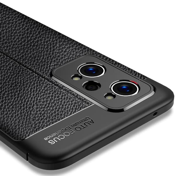 Realme GT Neo2 TPU - deksel Litchi Texture - Svart Black