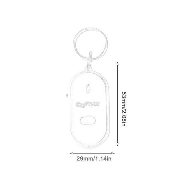 Nøglefinder Anti-Mist Nøglering Tracker Letvægts Genstandsfinder - Sort Black one size