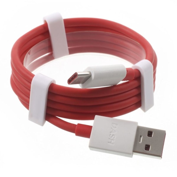 1m Dash Charge USB Type-C Data Sync -latauskaapeli OnePlus 5 3: Red