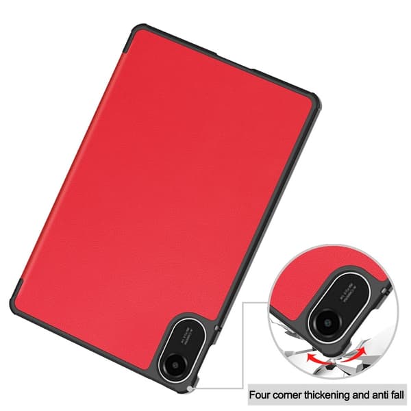 For Xiaomi Redmi Pad 2 Etui Støtsikkert Stativdeksel for Nettbrett Red
