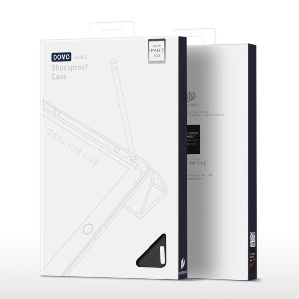 DUX DUCIS Domo Apple iPad 10.2 2021/2020/2019 Trifoldet stativ sort Black