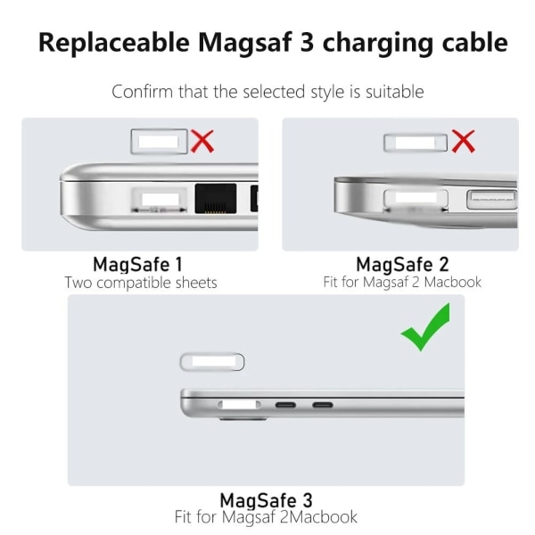MagSafe 3 USB-C hona magnetisk 100W laddning adapter för MacBook grå