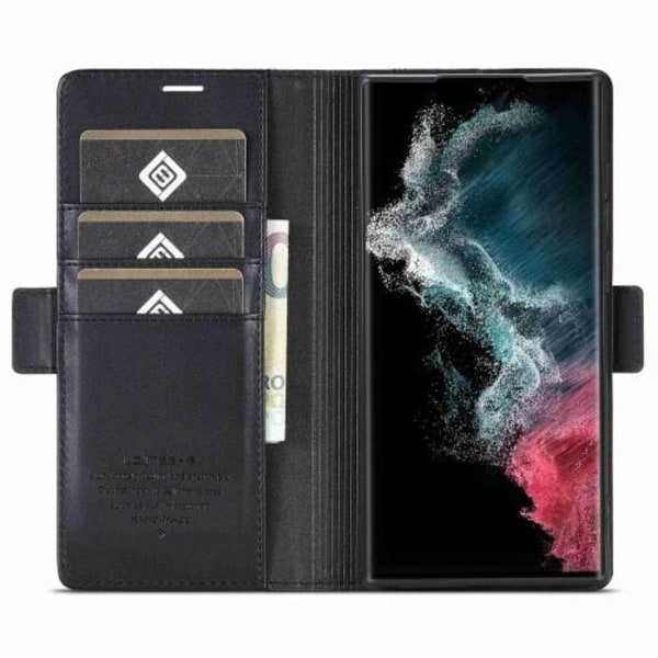 LC.IMEEKE Lompakkokotelo Samsung Galaxy S23 Ultra - Musta Black