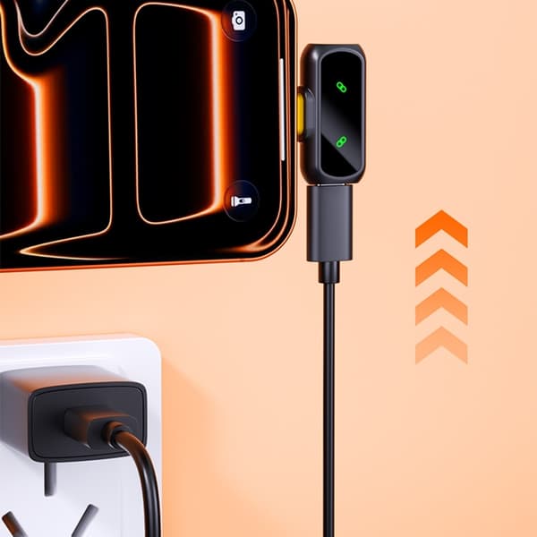 Ladeetui for lavaliermikrofon, USB-C, lav latens, 2 mikrofoner + 1 mottaker Black