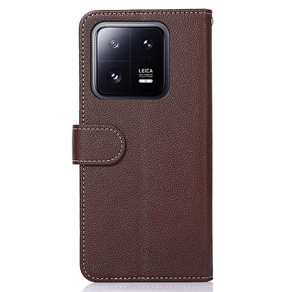 KHAZNEH Telefondæksel til Xiaomi 13 Pro 5G - Brun/Blå Brown