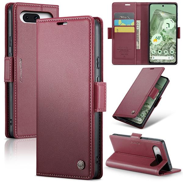 CASEME Retro Lompakkokotelo Pixel 8a Red
