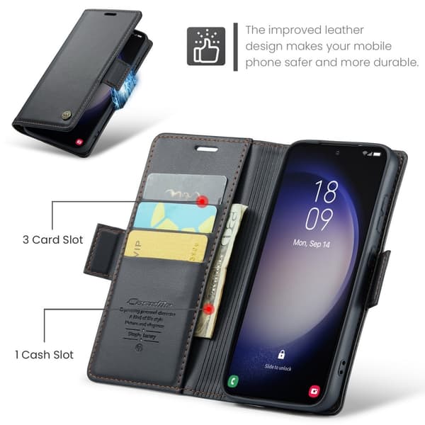 CASEME Retro Pung Taske til Samsung Galaxy S24 Black