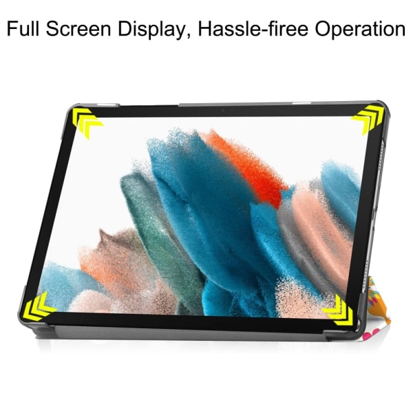 Tri-fold Stativveske for Samsung Galaxy Tab A9 8.7\" - Sommerfugler Multicolor