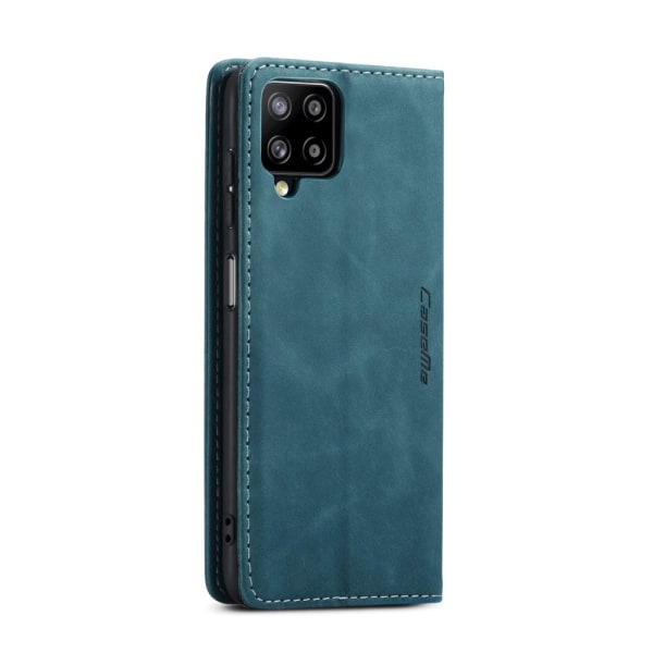 CASEME Retro Lommebok Etui for Samsung Galaxy A12 - Blå Blue