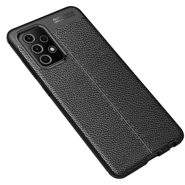 Samsung Galaxy A72 5G TPU Cover Litchi Texture - Sort Black