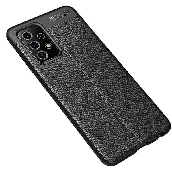 Samsung Galaxy A72 5G TPU skal Litchi Texture - Svart Svart