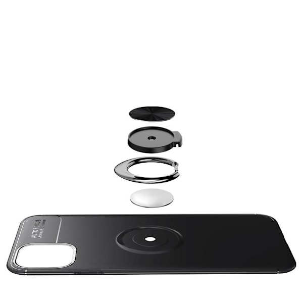 iPhone 11 Finger Ring Kickstand (Built-in Metal Sheet) Case Black