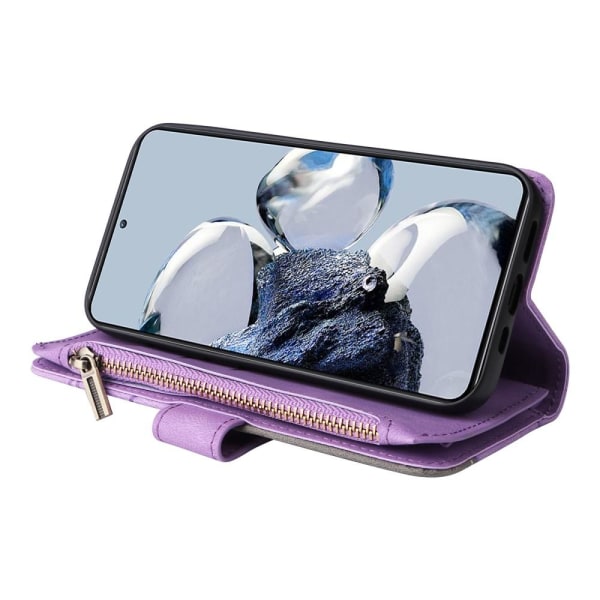 KT Multifunksjons Serie-5 For Xiaomi 12T / 12T Pro Telefonveske - Lilla Purple