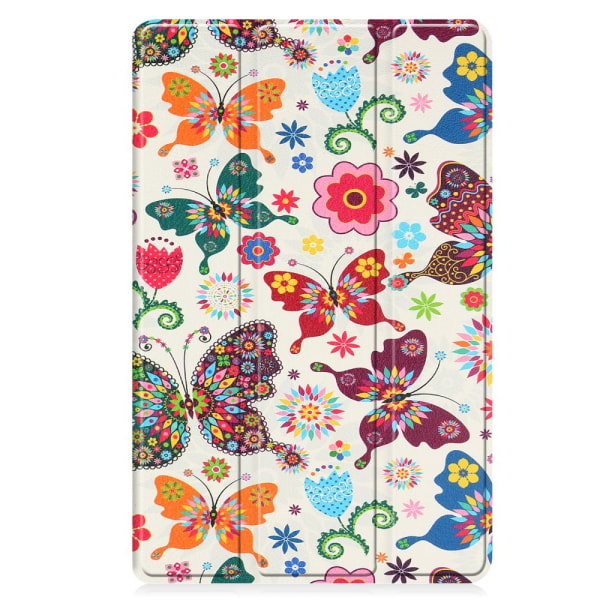 Til Lenovo Tab M9 Trifoldet Stativdæksel - Butterflies Multicolor