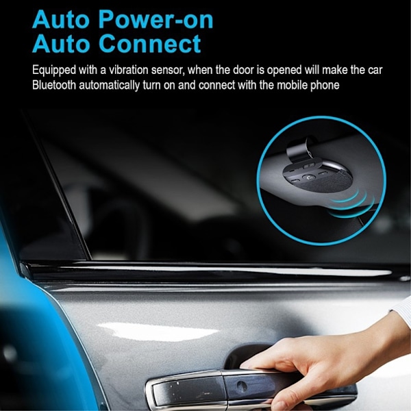 SP11 Autolle Bluetooth V5.0 Kaiutin Handsfree Soita autosarjan musiikkisoitin Black