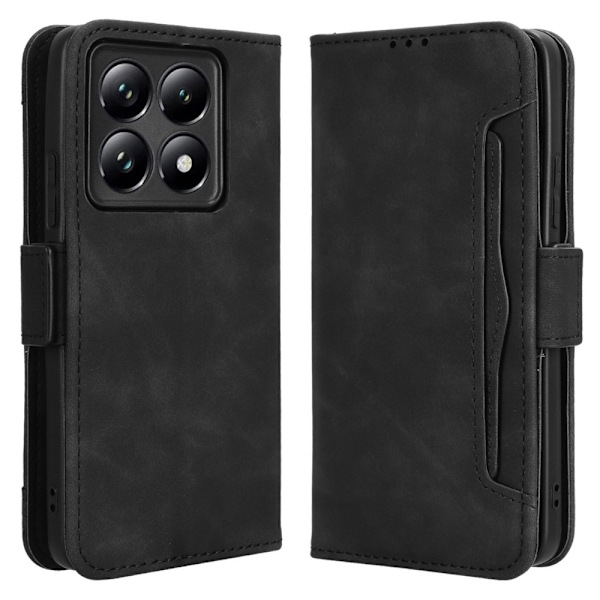 Xiaomi 14T Pro Multiple Card Slots Wallet Case Protective Black