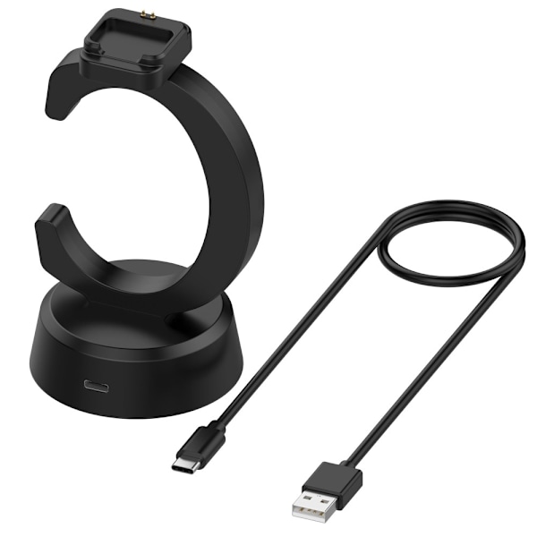Lader & Dokk for Xiaomi Redmi Watch 3 / Watch 2 / Watch 2 Lite med 1m kabel Black
