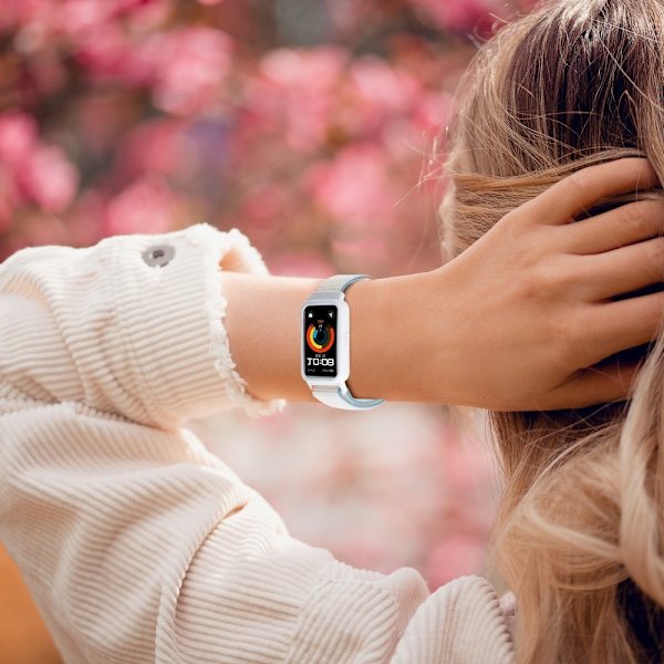 För Huawei Band 8/9 Nylon klockarmband integrerat skyddsfodral multifärg
