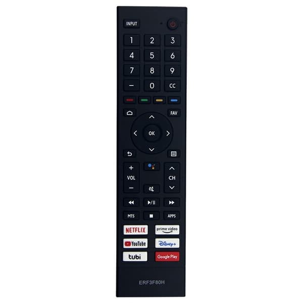 Fjärrkontroll Ersättning ERF3F80H För Hisense TV (Stöder inte röstfunktion) Svart