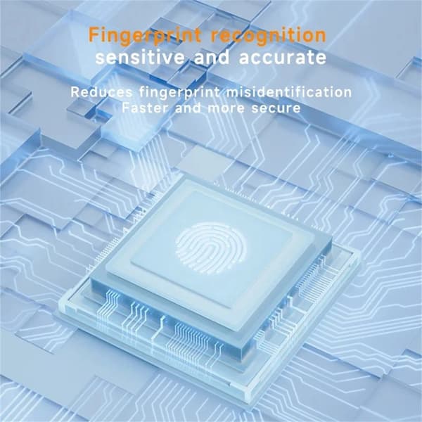 Smart Home Biometrisk Fingeraftrykslås Lås Nøglefri Elektronisk Skuffelås Black