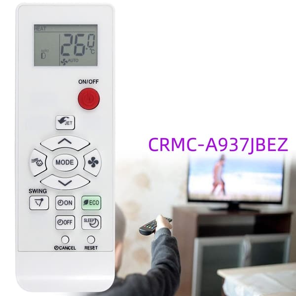 Sharp-ilmastointilaitteen CRMC-A937JBEZ-kaukosäätimen vaihto White