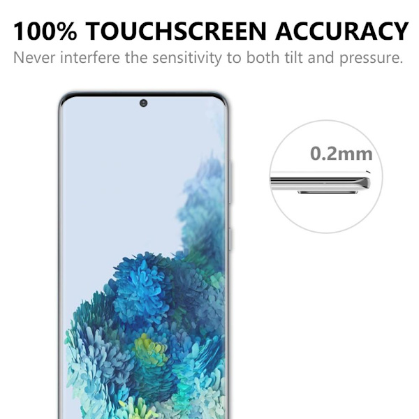 Samsung Galaxy S20 Heltäckande Härdat glas Transparent