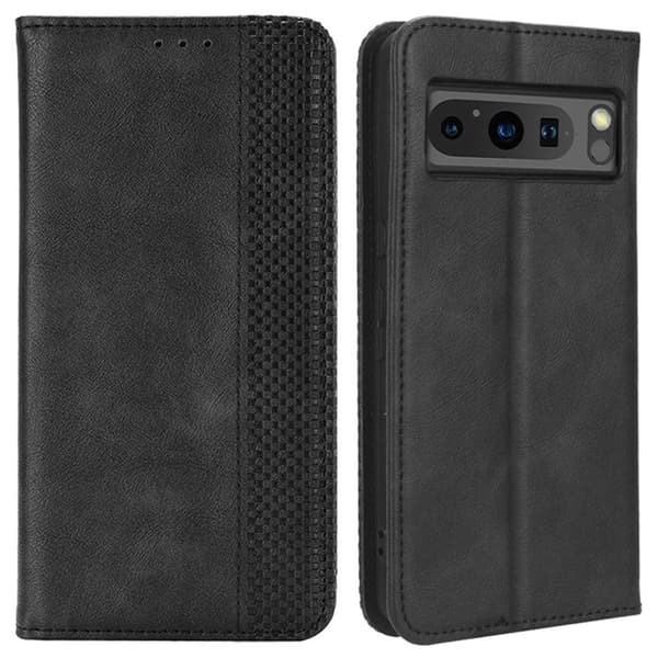 Lommebok Stativ Flip Telefonveske for Google Pixel 8 Pro - Svart Black