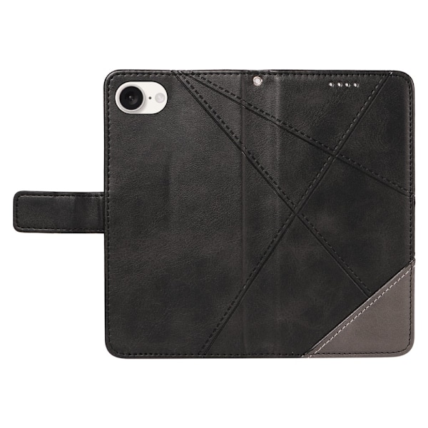 Plånboksfodral till iPhone 16e - Geometric Line Svart