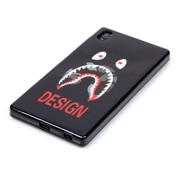 Sony Xperia Z5 TPU Skal Monster Eyes Teeth Design Svart