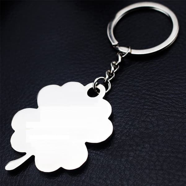 Clover Keychain Zinc Alloy Key Ring Hanging Ornament Key Chain Grön