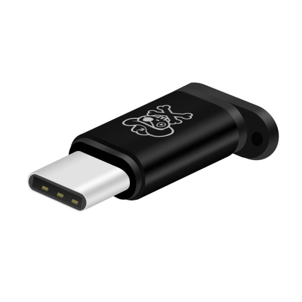 HAT PRINCE HC-12 Micro USB Female USB 3.1 Type-C Male Muunna Black