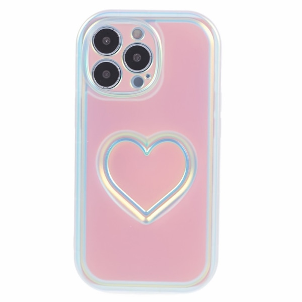 Til iPhone 15 Pro Cover Shell TPU 3D Hjerteform - Flerfarvet Multicolor