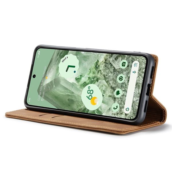 CASEME Retro Lompakkokotelo Pixel 8a Brown