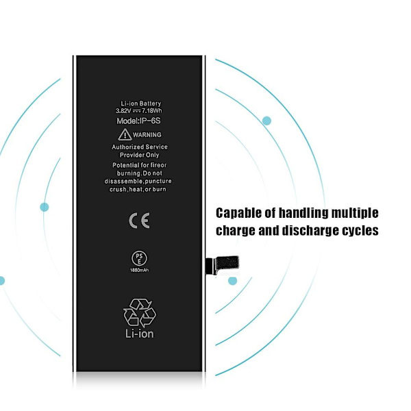 iPhone 6s IPARTS EXPERT 1880mAh Battery FCC/CE/RoSH Black