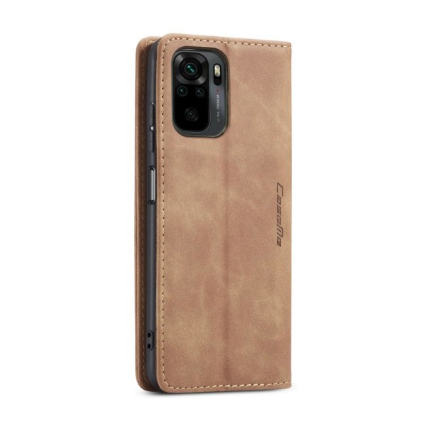 CASEME Retro Wallet Case for Xiaomi Redmi Note 10 4G/Note 10S - Brown Brown