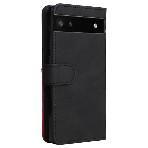 Til Google Pixel 6a 5G KT-serie-1 dobbeltfarve sort Black
