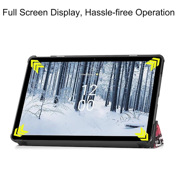 Nokia T21 Trifold Stand Sleep Wake Tabletcover - etui - Graffiti Multicolor