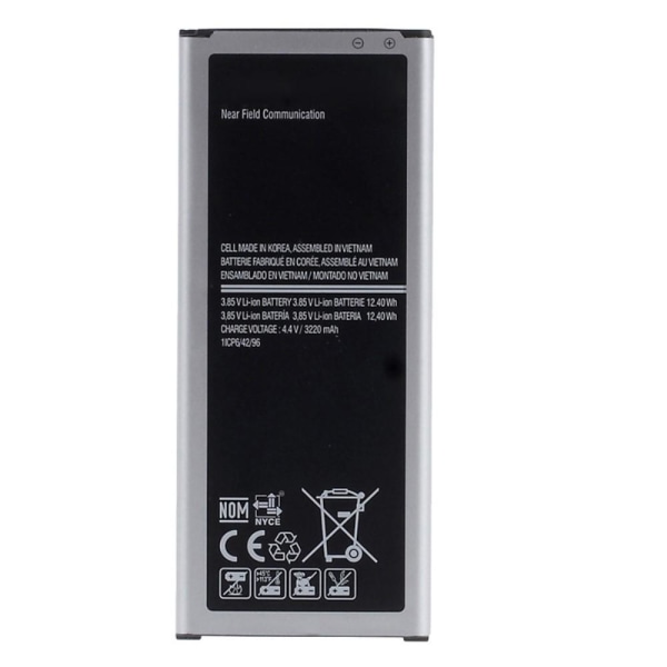 Akku Samsung Galaxy Note 4 3.85V 3220mAh Ladattava Li-ion Black