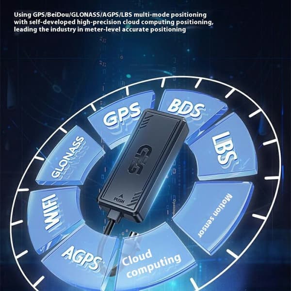 GPS Tracker Tyverisikring 4G tracker motorcykel bil osv. placeringsenhed Black