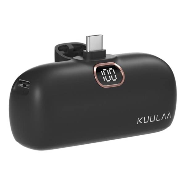 KUULAA 18W 5000mAh bærbar telefonoplader USB-C 2 porte Black