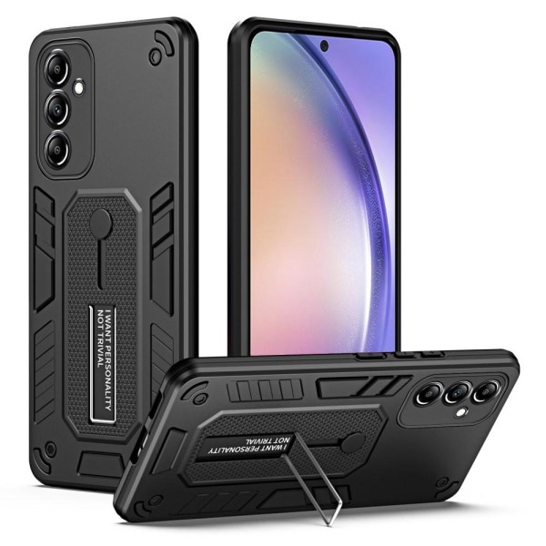 Til Samsung Galaxy A54 5G Kickstand Hybrid-etui Dobbeltlagsbeskyttelse Black
