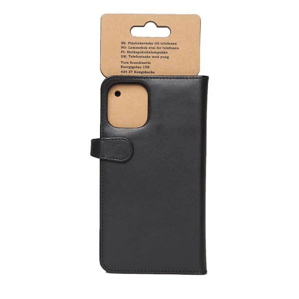 BUFFALO Lompakko Nahka Musta 3 Korttitaskua iPhone 12 Pro Max Black