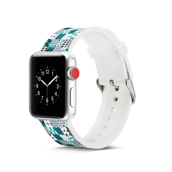 Silicone Watchband for Apple Watch 4 44mm, Series 3 / 2 / 1 42mm - Triangle Multicolor