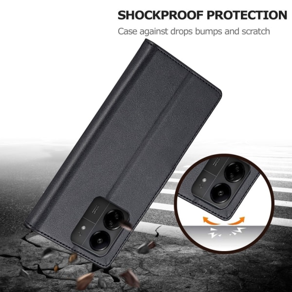 LC.IMEEKE Pung etui Etui Shell til Xiaomi Redmi 13C Black