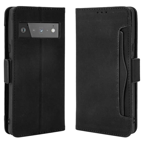 Google Pixel 6 Lommebok - deksel - Svart Black