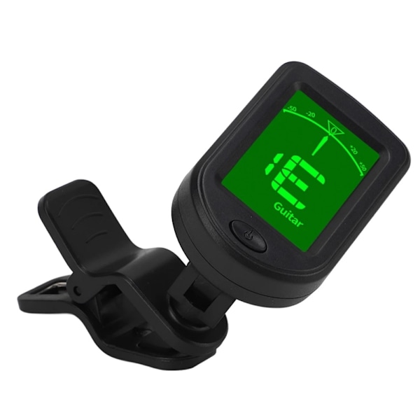 Akustisk gitarr Tuner Bärbar Clip On Tuner för stränginstrument Tuning Tool Svart