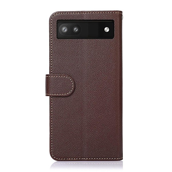 KHAZNEH Lommebok - deksel til Google Pixel 6a - Brun/Blå Brown