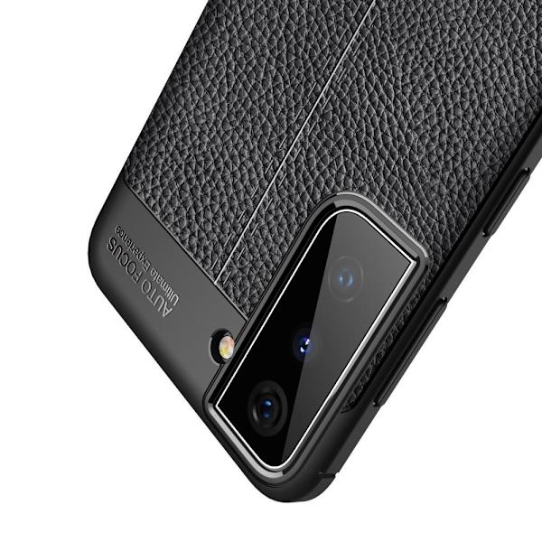 Samsung Galaxy S21+ (Plus) TPU-skal Litchi Grain - Svart Svart